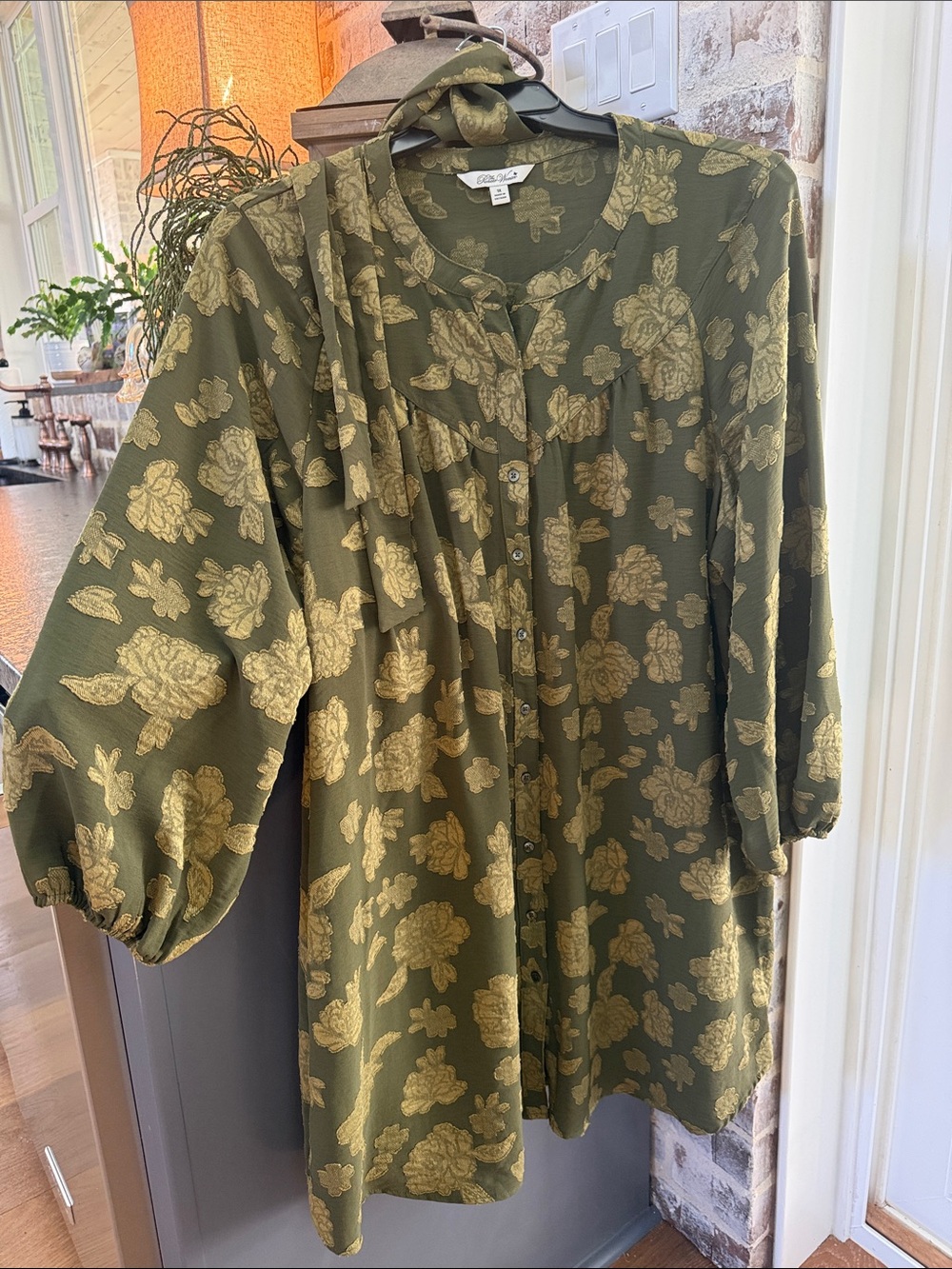 NWOT Women’s Pioneer Woman 1X hunter green top blouse